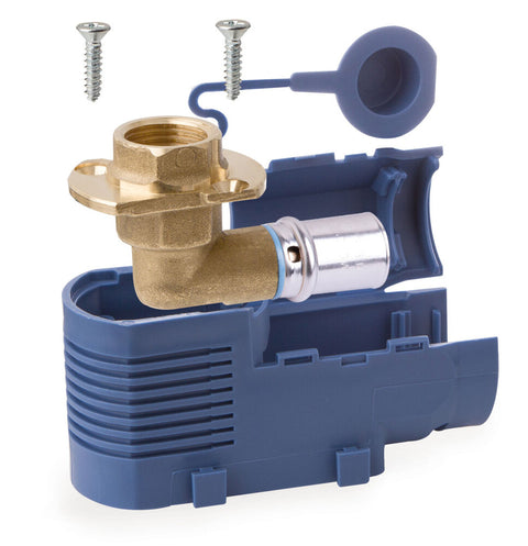 SYSTEMPEX enkele inbouwdoos persstuk D16 mm 1/2"F enkel sanitair