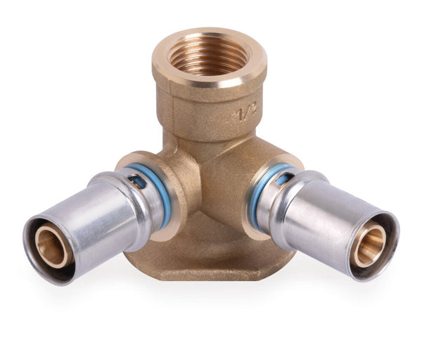 SYSTEMPEX dubbele muurplaat VPE-Alu-buis pers H 53mm 16-1/2"F 16