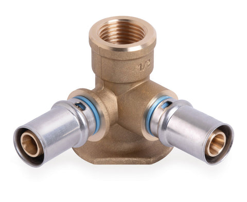 SYSTEMPEX dubbele muurplaat VPE-Alu-buis pers H 53mm 20-1/2"F 20