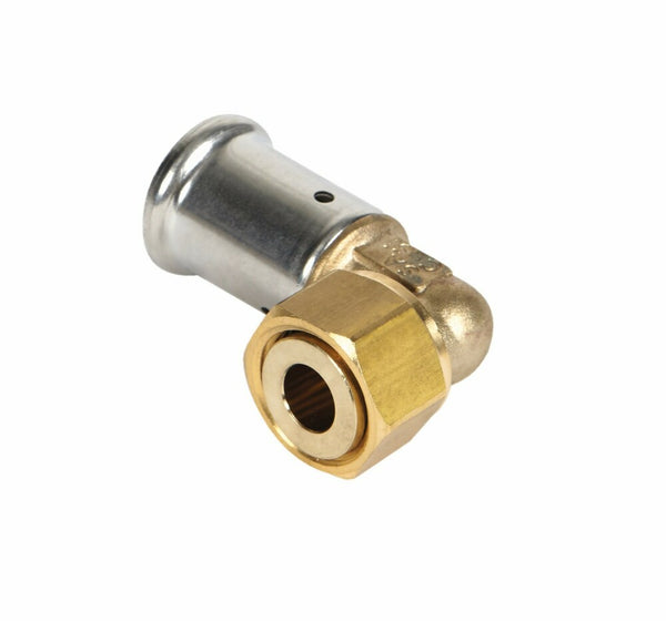 Henco knie 90° press naar vlakke dichting binnendraad vorm bocht 26x3/4"