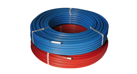 Henco RIXc voorgeïsoleerde buis D16 mm ISO 13mm wanddikte 2 mm lengte 50 m rood