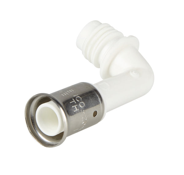 Henco voeding verdeler knie 90° toevoer onder D20 mm