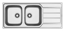 GO by Van Marcke Sofia évier à encastrer 1160x500mm 2 bacs inox poli