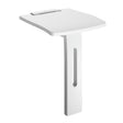 Delabie douchezitje met inklapbare steunvoet 410x360mm aluminium wit