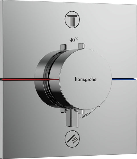 Hansgrohe ShowerSelect Comfort E afwerkset inbouwthermostaat 2 systemen
