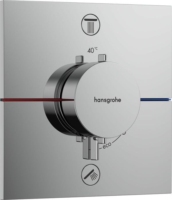 Hansgrohe ShowerSelect Comfort E afwerkset inbouwthermostaat 2 systemen
