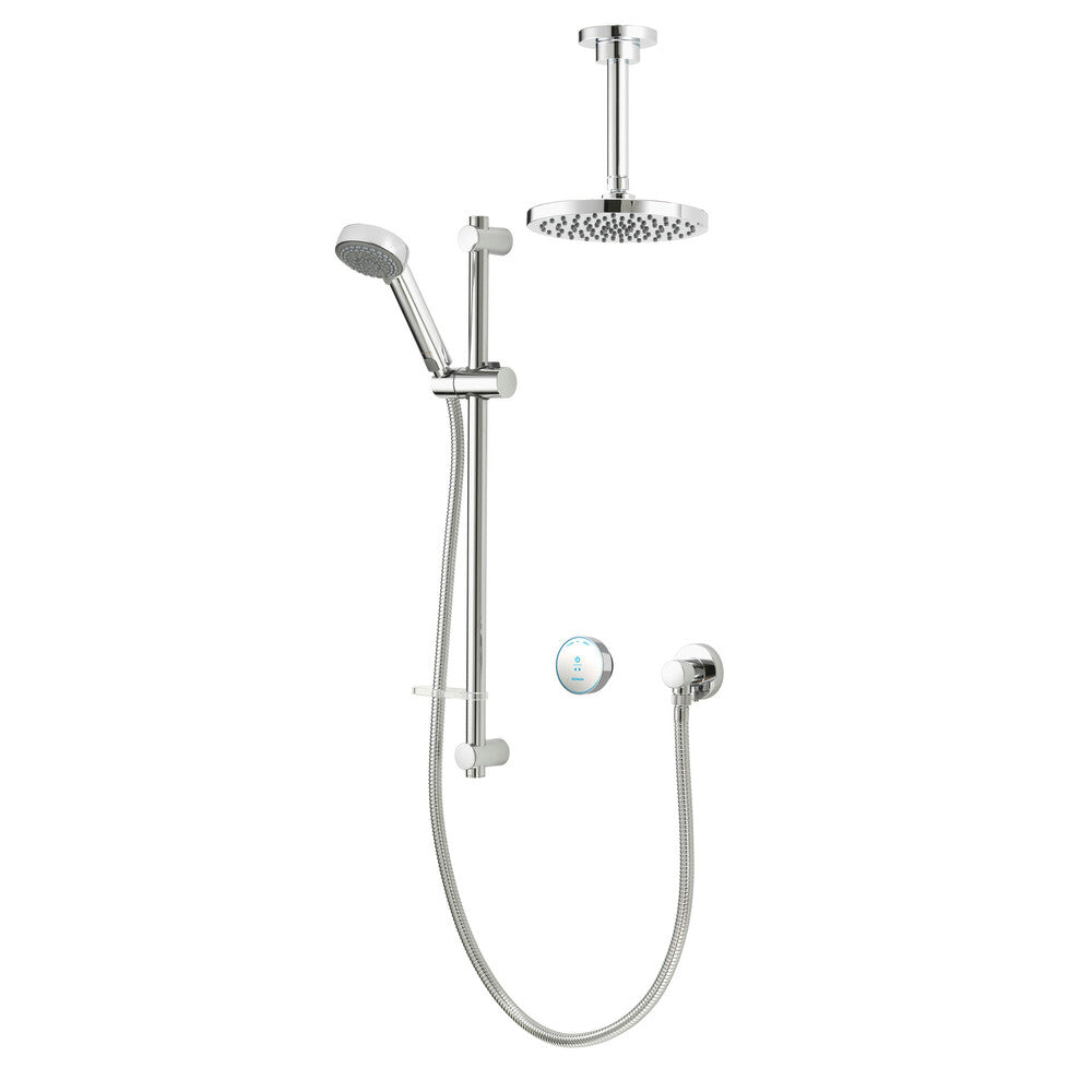 Aqualisa Quartz Blue inbouwmodel met handdouche en regendouche plafondmodel