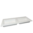 Van Marcke Don II tablette intégrée avec 2 lavabos encastré 1200 x 500 mm blanc