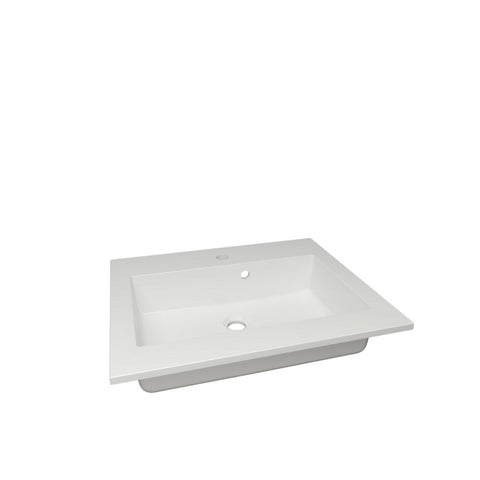 Van Marcke Don II geïntegreerde tablet met 1 verzonken wastafel 600 x 500 mm wit