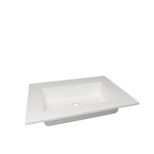 Van Marcke Don II geïntegreerde tablet met 1 verzonken wastafel 700 x 500 mm wit