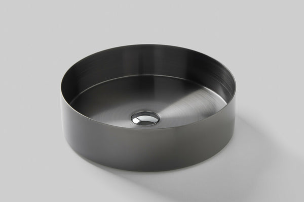 Van Marcke Java Acier Black opbouwwastafel D400 mm roestvrij staal zwart