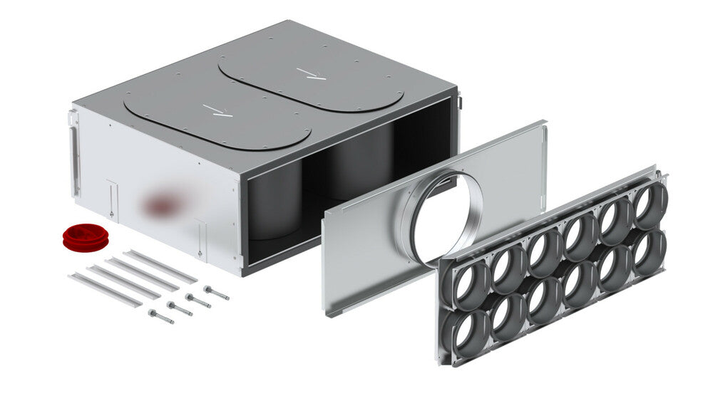 Zehnder ComfoWell 625 Silencerkit Eindplaat DN200 en Montageplaat 12xDN90 RLC