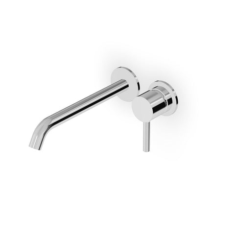 Zucchetti Pan S 2-gats eengreeps wastafelkraan muurmodel bek 22 cm chroom