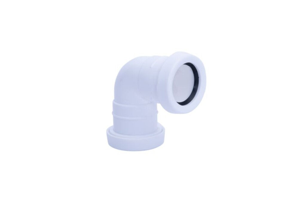 Pipelife PP bocht 90° FF wit D 32