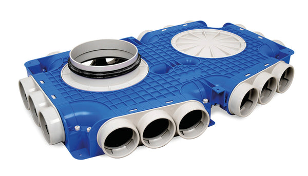 Vent-Axia TVG-63-160 collecteur raccord latéral 18 x D 63 mm D 160 mm H 80 mm