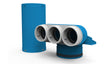 Vent-Axia VCHL250-63 collecteur terminal 3 x D 63 mm D 125 mm avec étui long