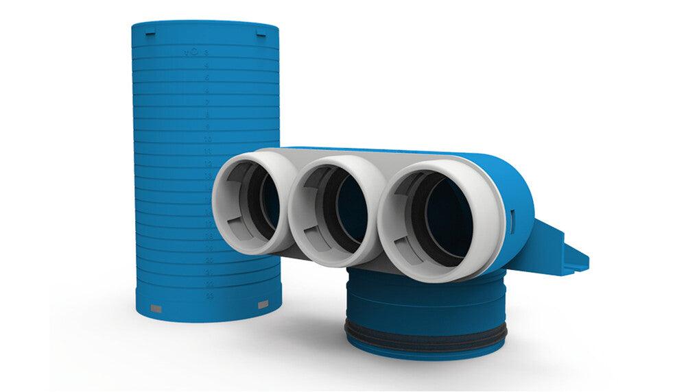 Vent-Axia VCHL250-63 ventielcollector 3 x D 63 mm D 125 mm met huls lang