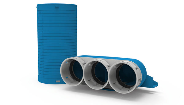 Vent-Axia VVCH 250 69 collecteur terminal 3 x D 69 mm D 125 mm avec étui