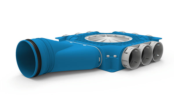 Vent-Axia VK69 9 H125 collecteur 1 x K, 9 x D 69 mm, 2 x D, connexion D 125 mm