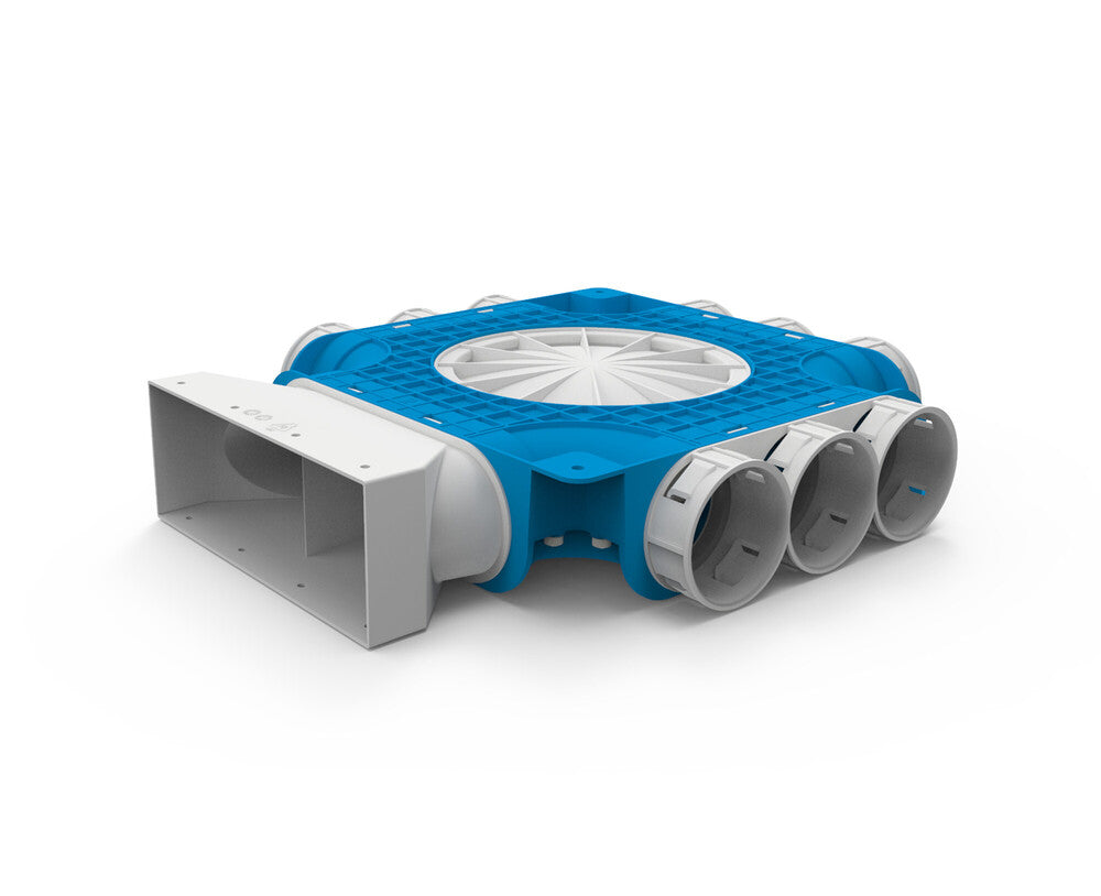 Vent-Axia VK69 9 220 verdeler 1 x K 220x80 mm (vrouwelijk), 9 x D 69 mm, 2 x D