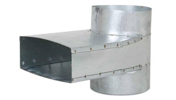 Ventilair TRB2x220-160 piquage vertical 220x80 mm vers rond 2xD160 mm galvanisé