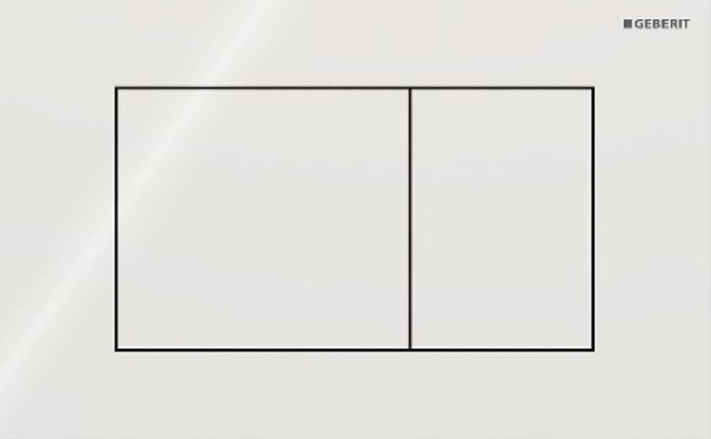 Geberit Sigma40 bedieningsplaat voor 2-toets spoeling hoekig wit