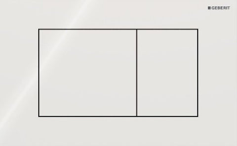 Geberit Sigma40 bedieningsplaat voor 2-toets spoeling hoekig wit