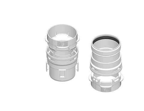 Dinak PPH SW kit voor flex aansluiting D80 polypropyleen