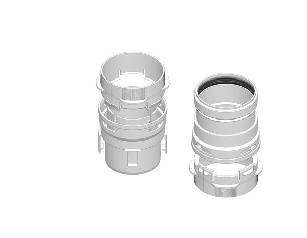 Dinak PPH SW kit voor flex aansluiting D80 polypropyleen