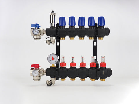 Van Marcke Floor Heating volledig voorgemonteerde kunststofcollector voor 4 verwarmingskringen