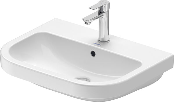 Duravit D-Code wastafel rond 60 x 46 cm glanzend wit