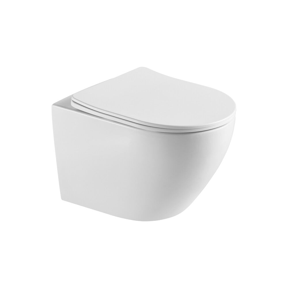 Van Marcke Luna hangtoilet pack met tornado flush mat wit