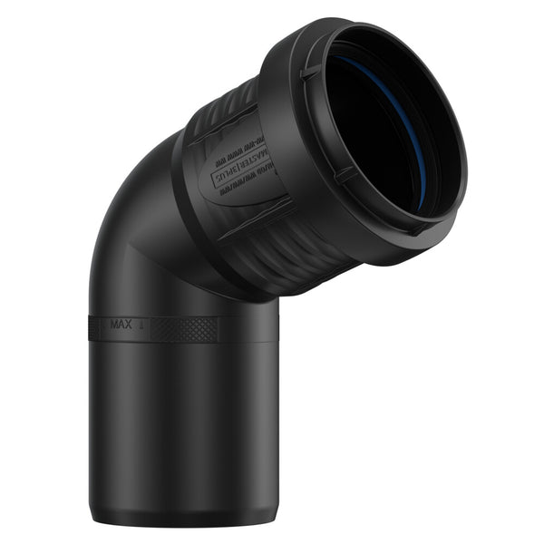 Pipelife Master 3 plus coude 67,5° MF PP noir D32