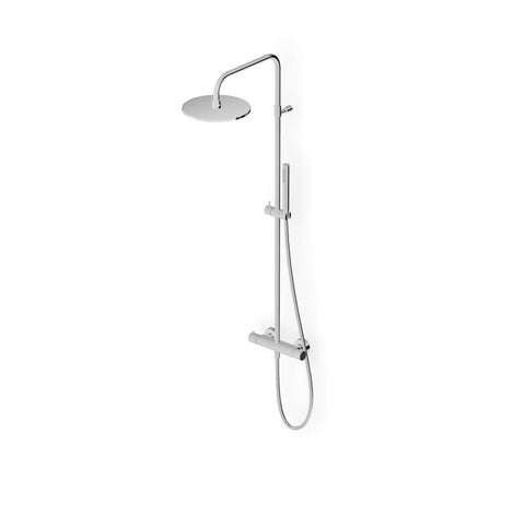 Zucchetti Douchekolom thermostatisch hoofddouche diameter 25 cm chroom