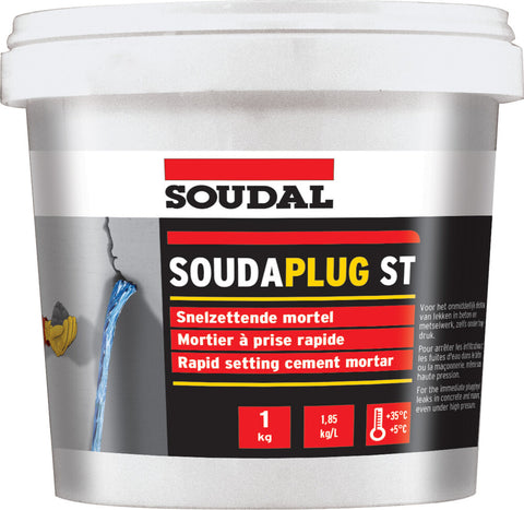 Soudal Soundaplug ST cement-gebaseerd poeder 1kg grijs