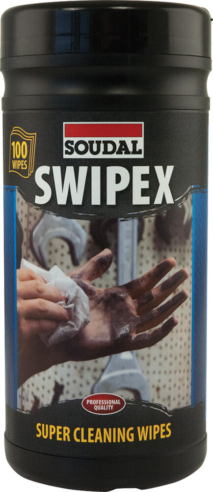 Soudal Swipex lingettes nettoyantes élimination colles et produit d’étanchéité