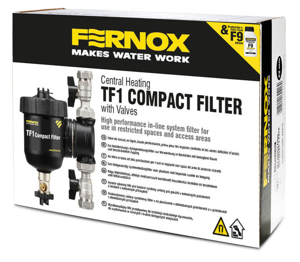 Fernox TF1 Compact Filter 22mm met beschermer filtervloeistof F9 265ml