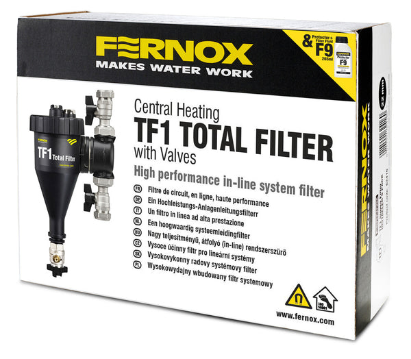 Fernox TF1 Total Filter 1 inch met beschermer filtervloeistof F9 265ml