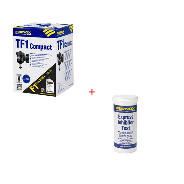 Fernox TF1 Compact 3/4 inch F9 LF + gratuit Express Inhibitor Test