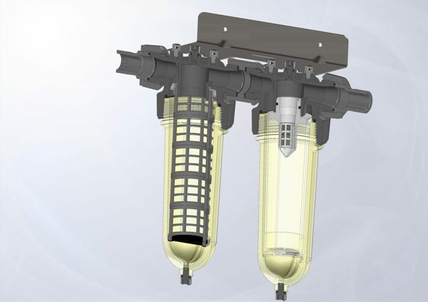Cintropur dubbele waterfilter NW25 duo aansluitmaten 3/4’’ en 1”