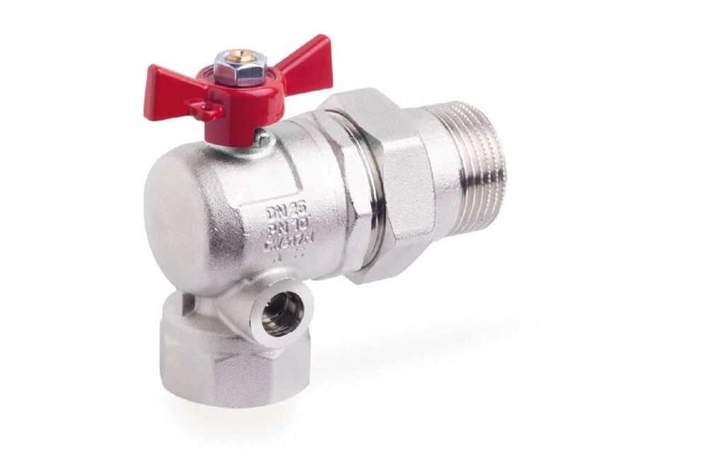 SYSTEMPEX haakse bolkraan D3/4" rood