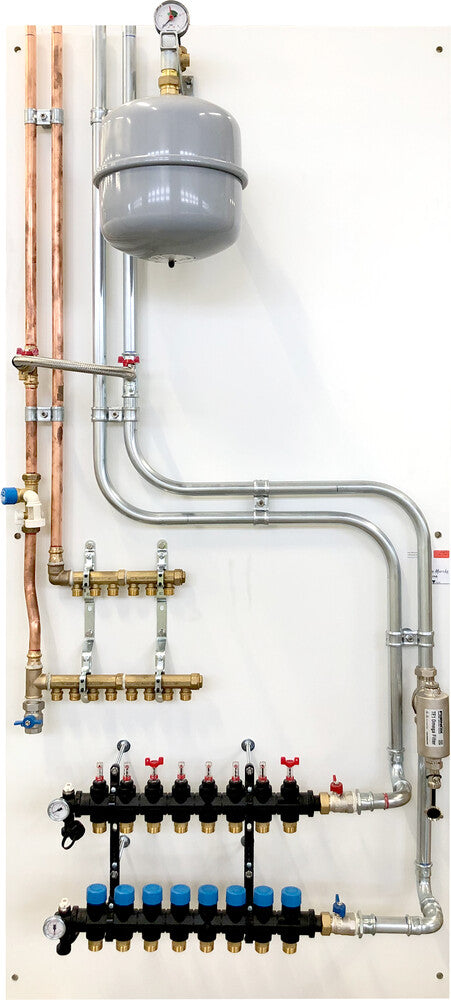 Prefab paneel voor warmtepomp expansievat vuilfilter sanitair SYSTEMPEX VVW Henco