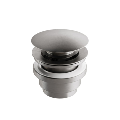 Van Marcke Nero II wastafelplug click-clack geborsteld nikkel
