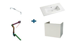 intro Now 45 ensemble salle de bains 60cm 1porte 1lavabo blanc, tablette Casa, siphon Smart D32, poignée Pronto chrome
