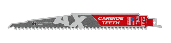 Milwaukee reciprozaagblad Sawzall hout the AX Carbide