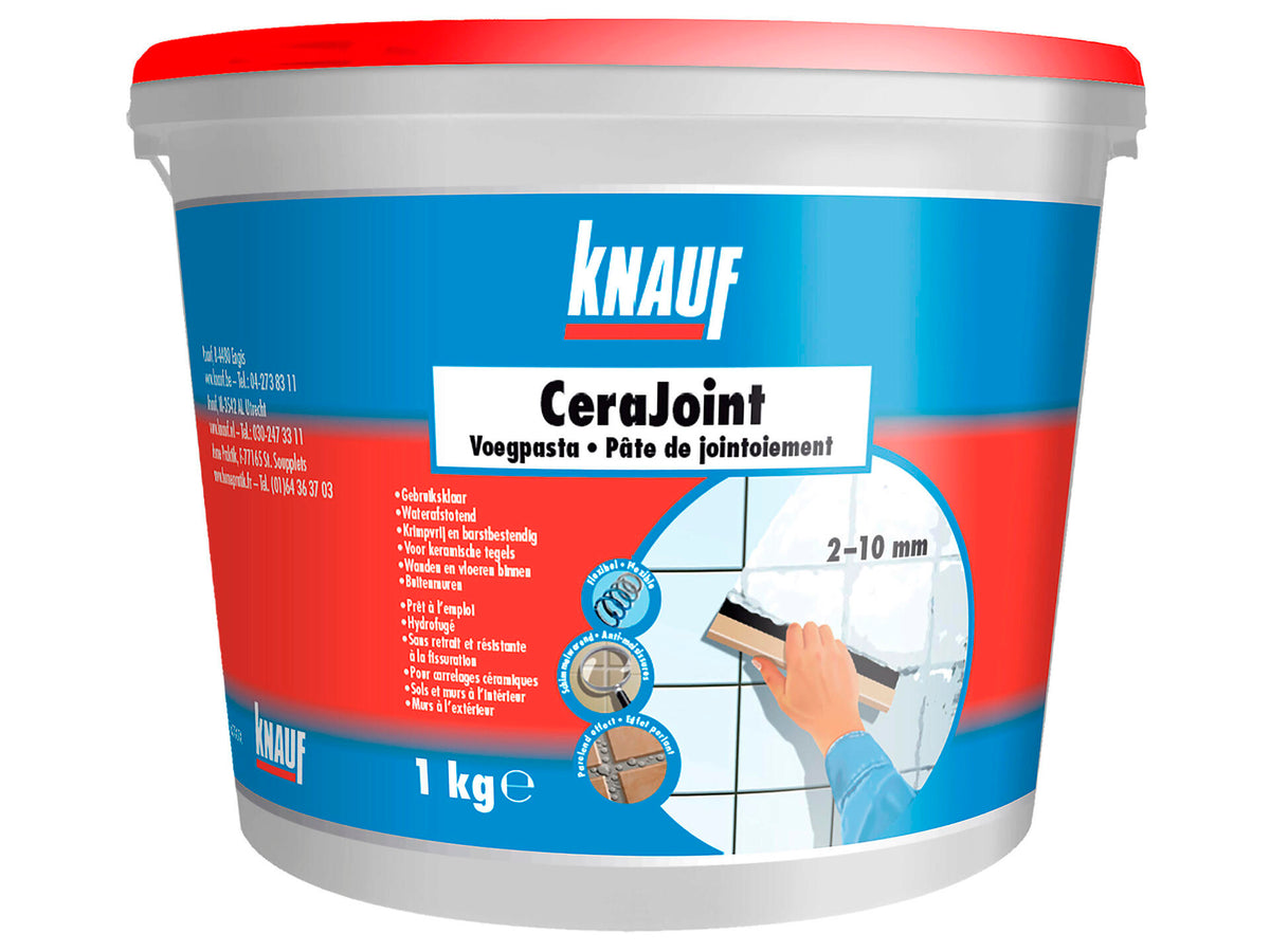 Knauf voegpasta gebruiksklaar 1kg grijs