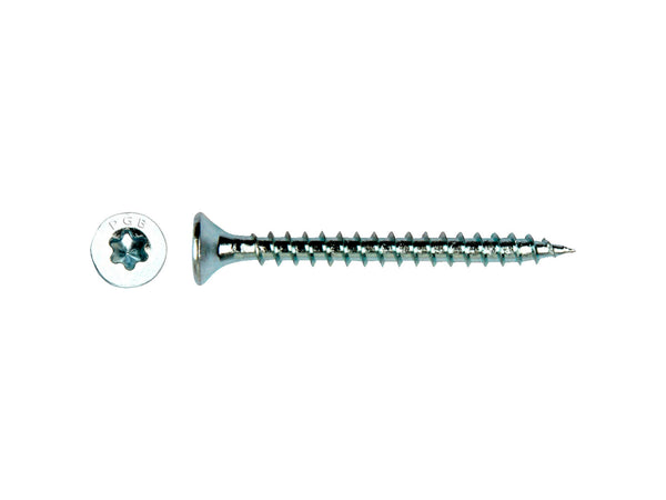 Pgb-fasteners spaanplaatschroeven VZK T-drive/voldraad 4x35 mm verzinkt 200 stuks