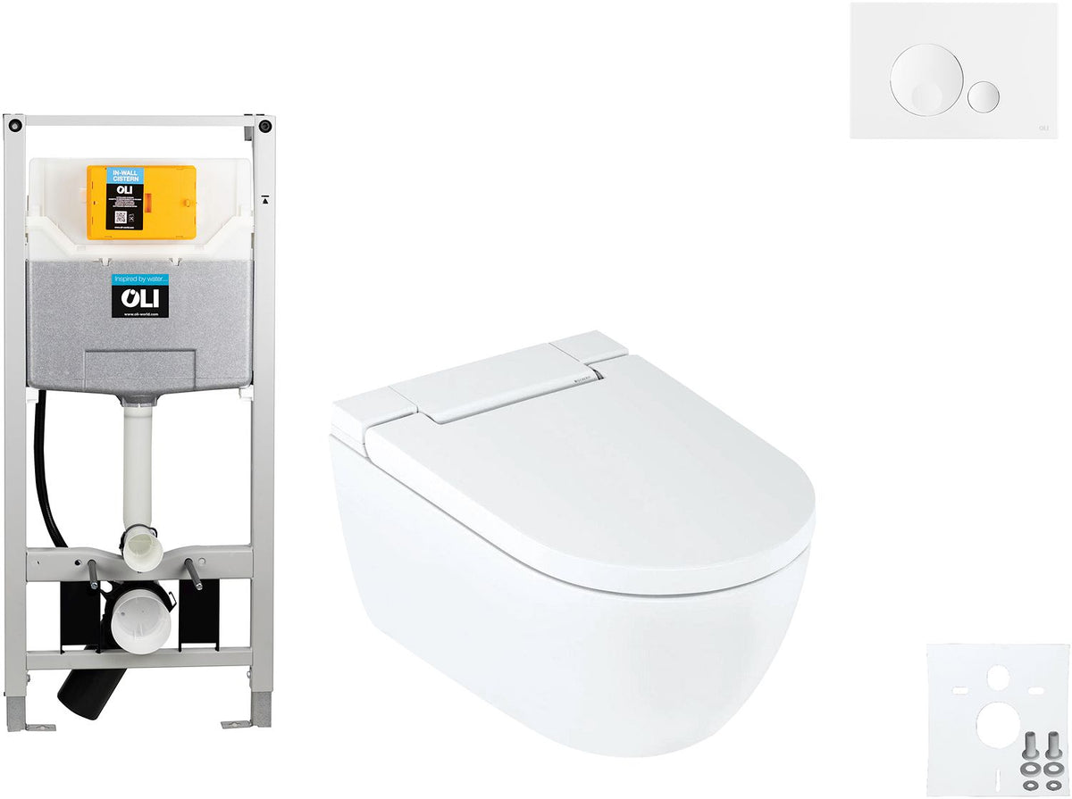 Wallfix OLI hangwc Aquaclean Alba globe wit, wc-inbouwframes — SKU DESCO-726970