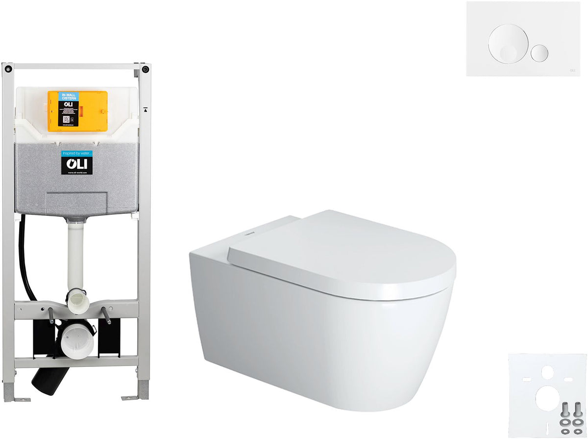 Wallfix OLI hangwc STARCK ME softclose globe wit, wc-inbouwframes — SKU DESCO-726938