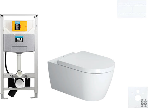 Wallfix OLI hangwc Starck me softclose slim wit, wc-inbouwframes — SKU DESCO-726939